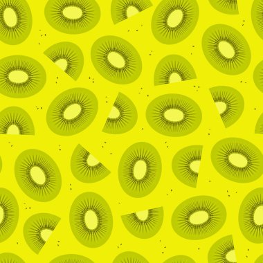 Vektör dilim kivi ve tohum ile seamless modeli