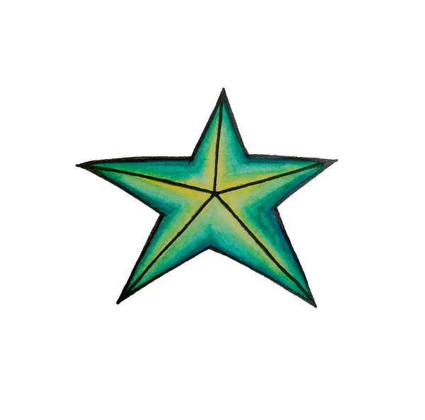 Estrela de Natal brilhante com padrões — Fotografia de Stock