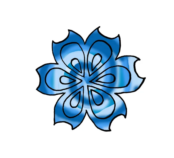 Különböző Alakú Kék Hópelyhek Kiváló Minőségű Illusztráció Gyönyörű Gyűjtemény Hópehely — Stock Fotó