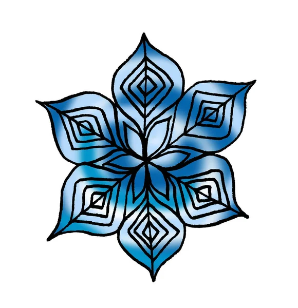 Блакитні Сніжинки Різних Форм Якісна Ілюстрація Прекрасна Колекція Сніжинкою Білому — стокове фото