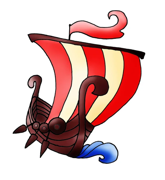 A Viking ship in thecolor — Stock Fotó