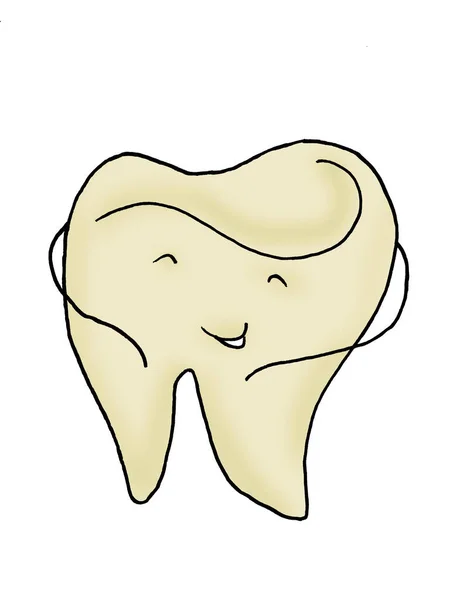 Dente Com Sorriso Encantador Ilustração Alta Qualidade Paciente Numa Clínica — Fotografia de Stock