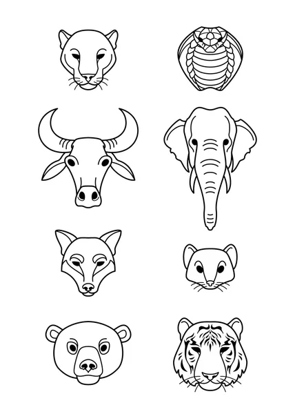 Animales planos indios — Archivo Imágenes Vectoriales