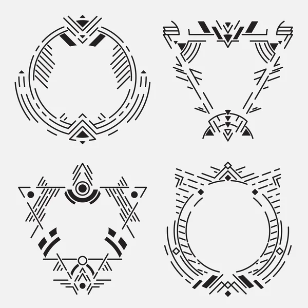 Conjunto de marco tribal — Archivo Imágenes Vectoriales