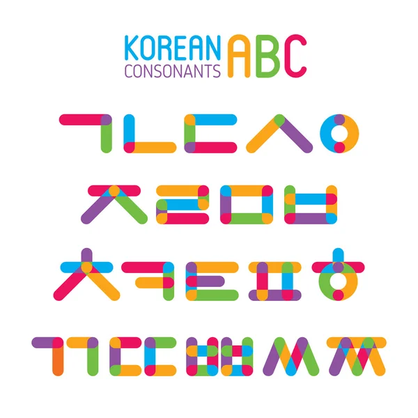 Koreanisches Alphabet — Stockvektor