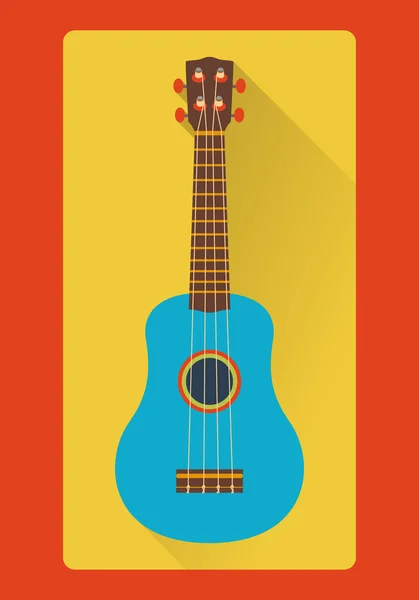 Ukulele flat — Stock Vector