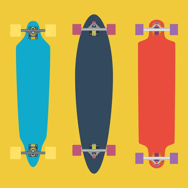 Longboard plana — Vetor de Stock