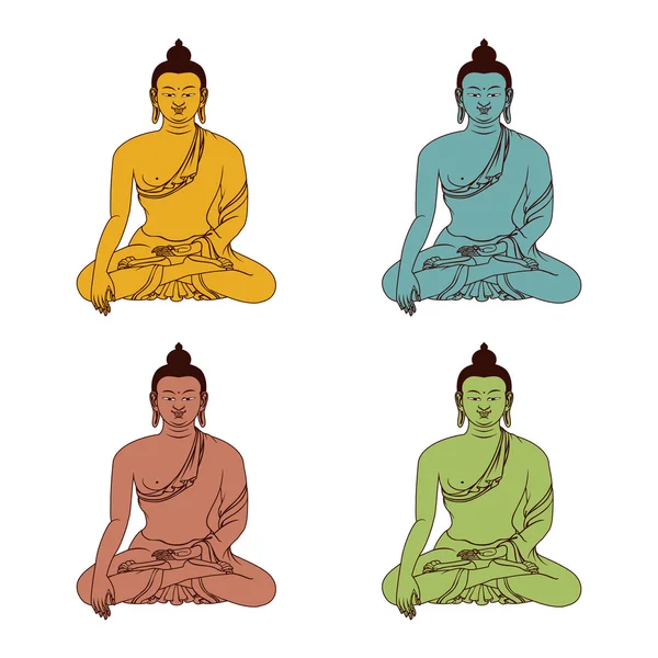 Bouddha de méditation — Image vectorielle