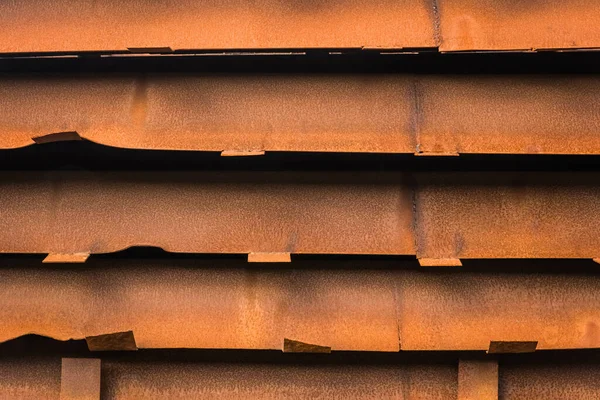 Almacenamiento Almacén Abierto Viejos Materiales Estructuras Metálicas Oxidadas —  Fotos de Stock