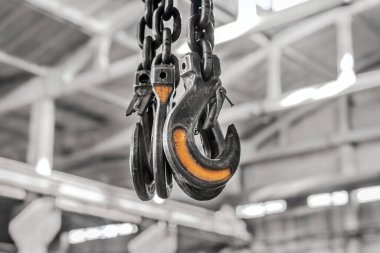Kaldıraç mekanizması demir zincir sanayi fabrikası ekipmanı ve kaldırma kancası..