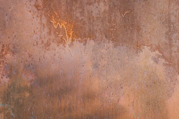 Oude Vuile Bruine Ijzeren Textuur Werd Een Ruwe Achtergrond — Stockfoto
