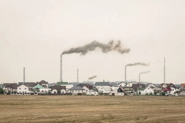 Contaminación Del Medio Ambiente Ecología Humo Sucio Acre Libera Las —  Fotos de Stock