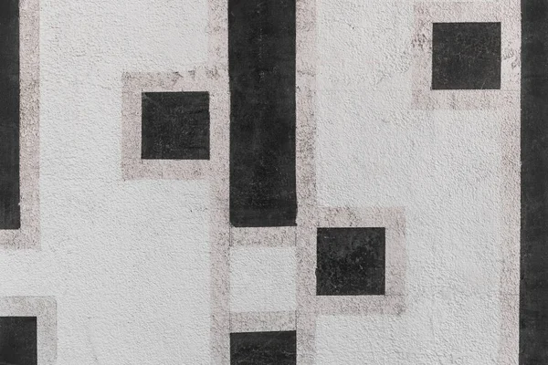 Abstrakcyjny Geometryczny Design Czarny Wzory Dekoracja Ściany Architektura Tło — Zdjęcie stockowe