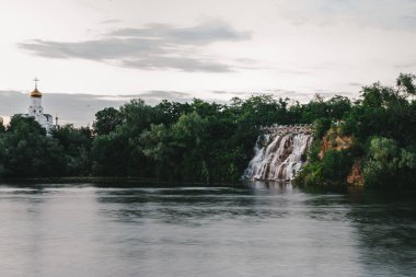 Güzel yeşil sık orman yalnız akşamlarda