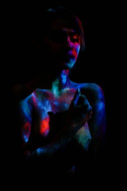  güzel uzay neon modeli uzay tarzında