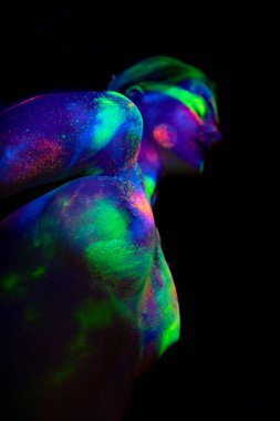  güzel uzay neon modeli uzay tarzında