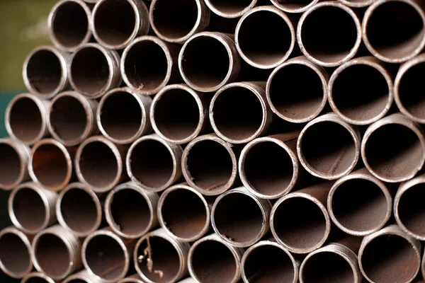 Storage of small diameter tubes in the plant — Stock Photo, Image