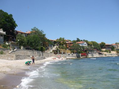 Seyahat. Bulgaristan. Nessebar Yarımadası sahil şeridi