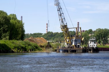 İş nehir Hafriyat Ekskavatör