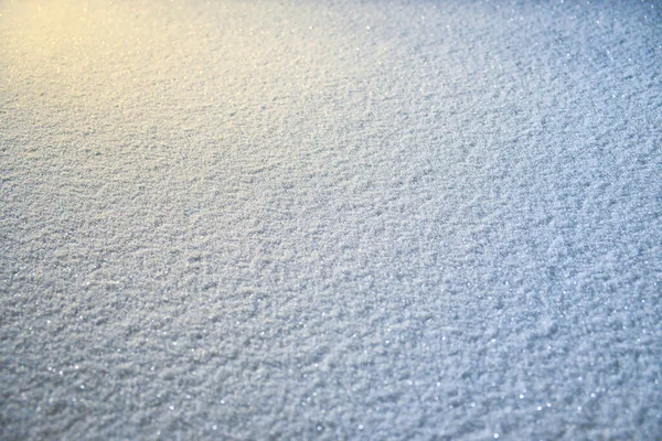 白雪表面质地呈浅蓝色.冬季背景. — 图库照片