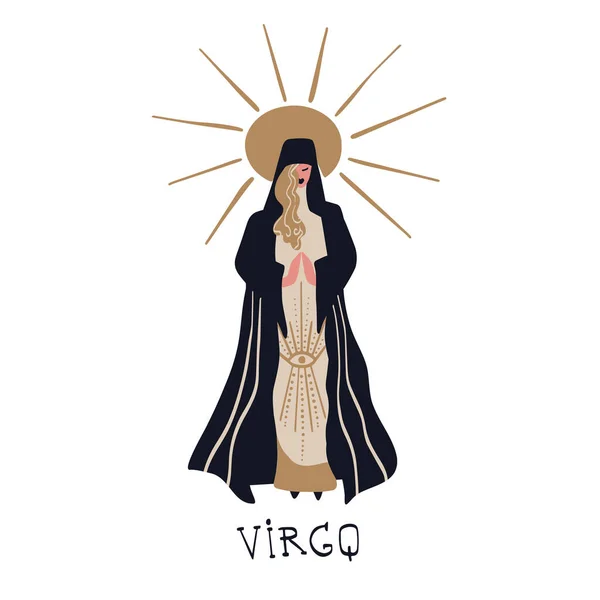 Zodiac signs Virgo. Vector illustration of the zodiac symbol. — Stock Vector