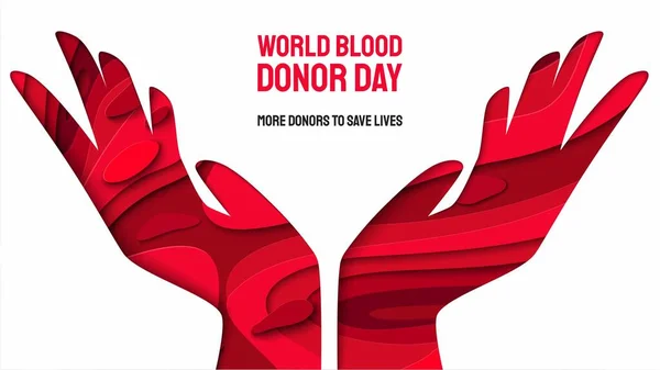 Wereld Donor Dag Vector Illustratie Voor Posters Uitnodigingen Medisch Ontwerp — Stockvector