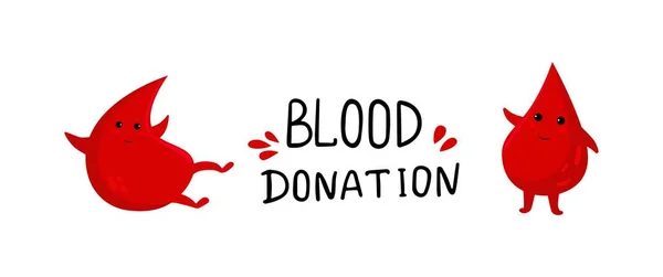 Set Van Vector Illustratie Voor World Blood Donor Day Met — Stockvector