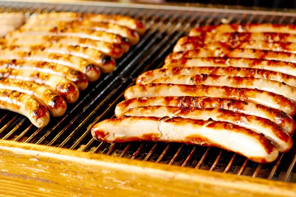 Sausages on the barbecue grill — Stock Photo, Image