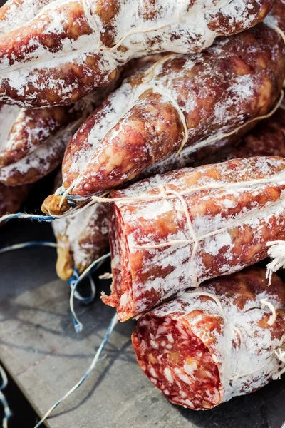 Salsicce di salame — Foto Stock