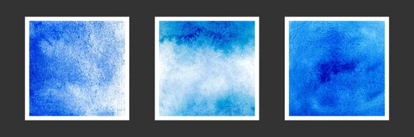 Abstrato Coleção Fundo Aquarela Azul —  Vetores de Stock