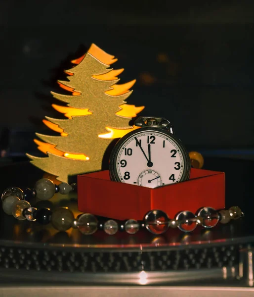 Golden Christmas Tree Breguet Front — Stock Photo, Image