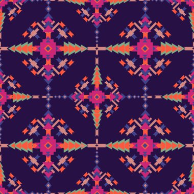 Etnik seamless modeli. Aztek geometrik arka plan.