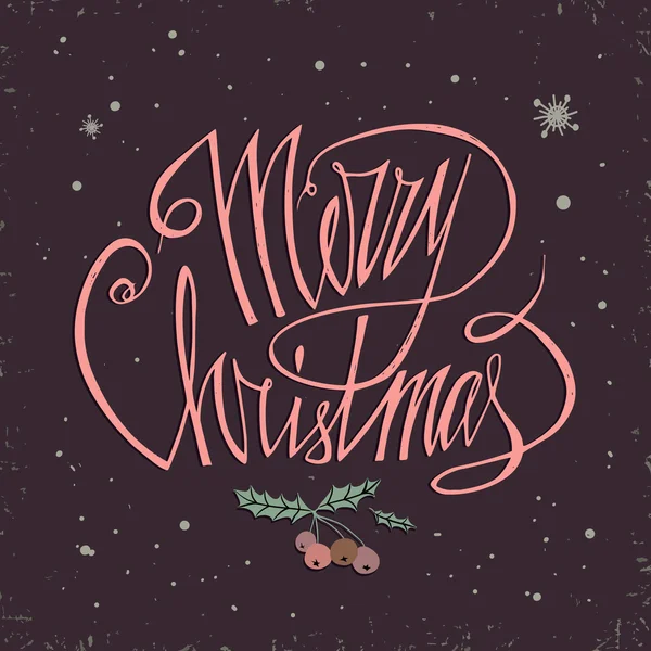 圣诞快乐字母设计卡。矢量插图。假日矢量字母，圣诞快乐。矢量制造. — 图库矢量图片