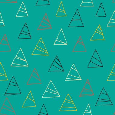 Üçgenler ile geometrik seamless modeli. Sarı arka plan.
