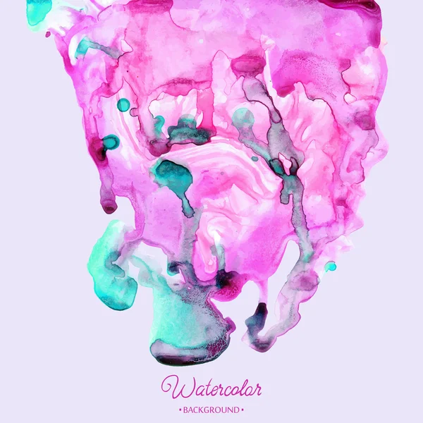 Abstract hand drawn watercolor background ,vector illustration, stain watercolors colors on wet paper. — Wektor stockowy