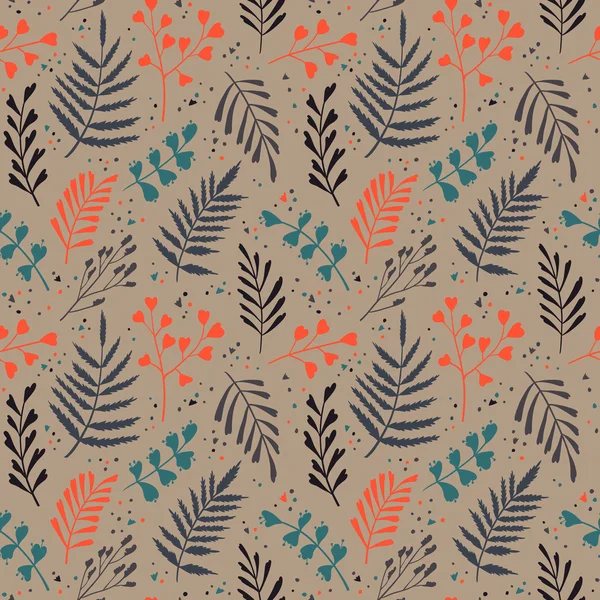 Decorative seamless pattern with leaf, abstract leaf texture. — Διανυσματικό Αρχείο