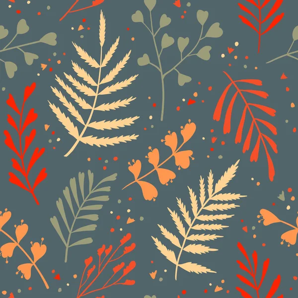 Decorative seamless pattern with leaf, abstract leaf texture. — 스톡 벡터