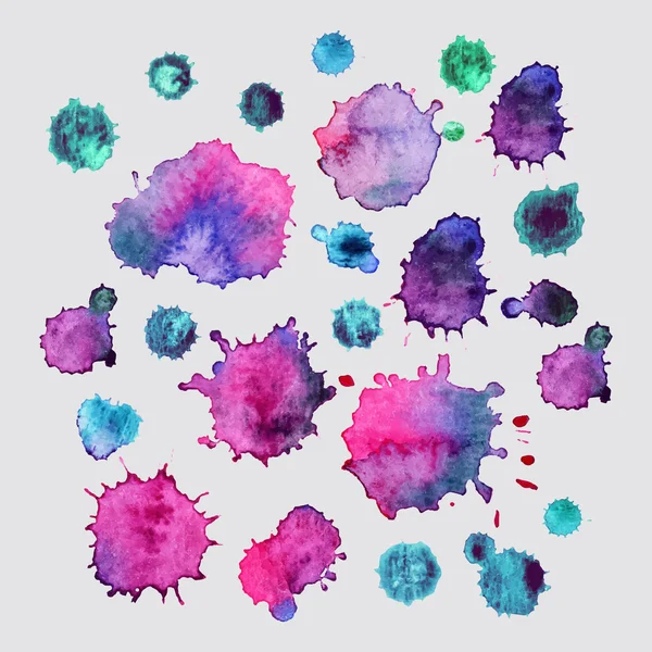 Spray vector paint, watercolor splash background,colorful paint drops texture. — Stok Vektör