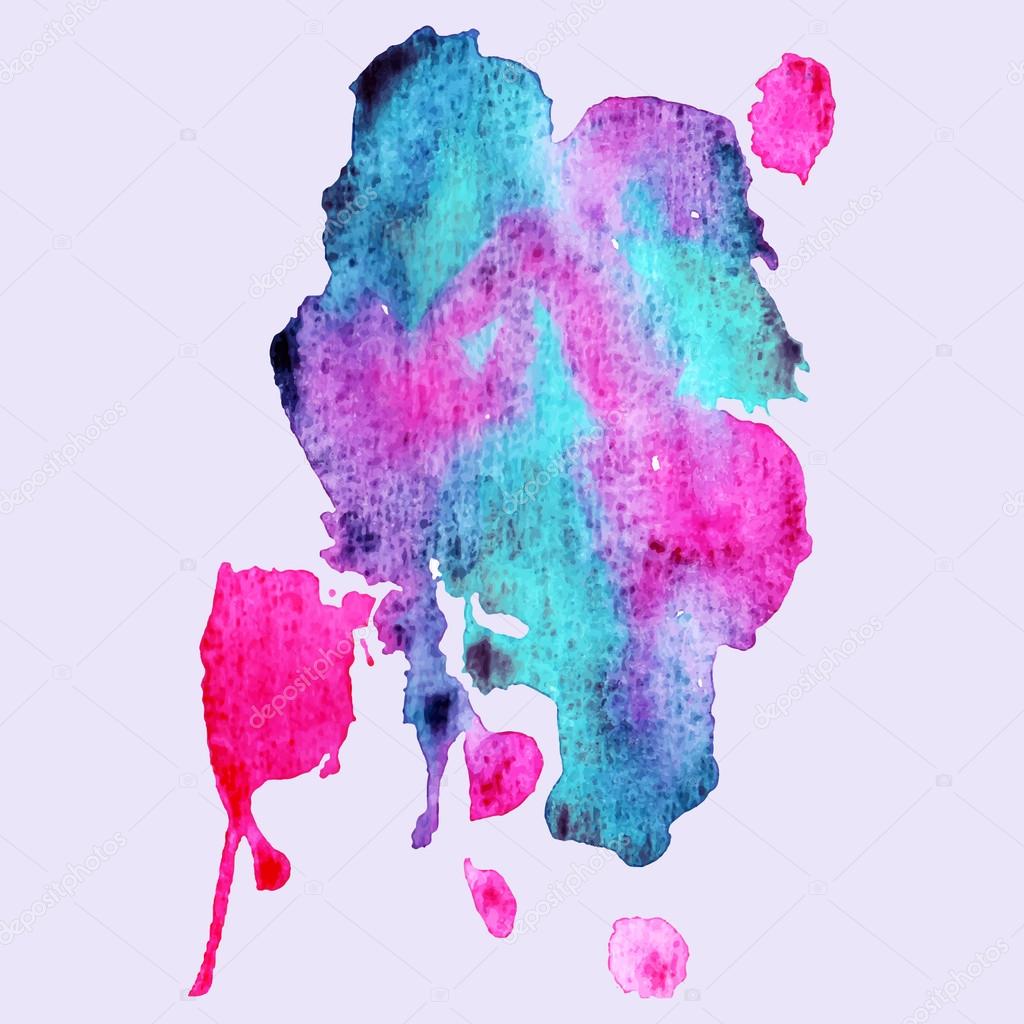 Abstract hand paint watercolor background ,vector illustration, stain watercolors colors on wet paper.