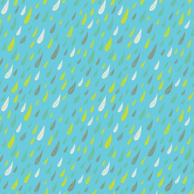 Renkli yağmurlar ile şirin sorunsuz çocukça doku.