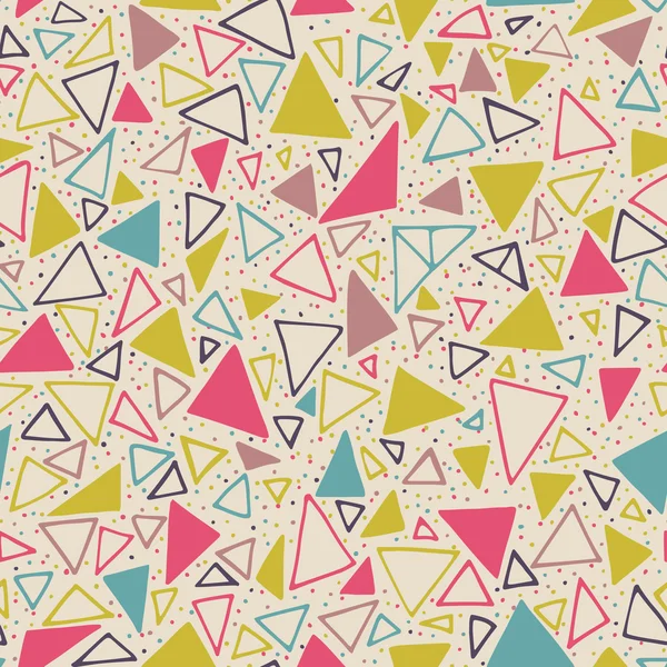 Patrón geométrico con triángulos y puntos . — Archivo Imágenes Vectoriales