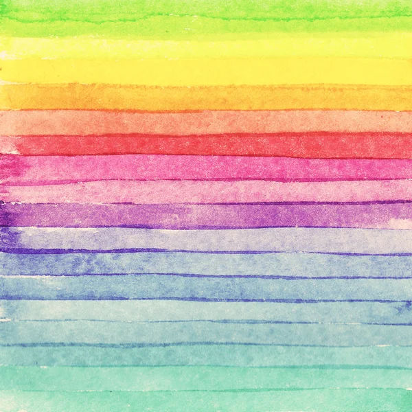 Striped hand drawn watercolor background. Raster version. Brigth colors. — Stock Photo, Image