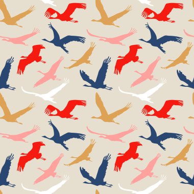 Uçan kuşlar seamless modeli.