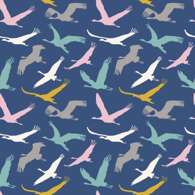 Uçan kuşlar seamless modeli.