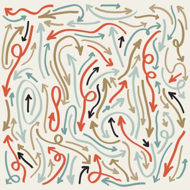 elle çizilmiş okları Icons set.