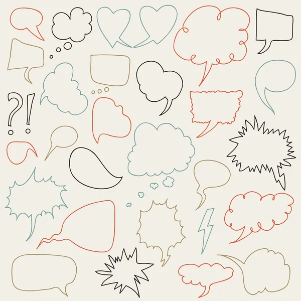 Bir dizi komik konuşma kabarcığı.