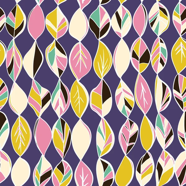 Patrón sin costuras con hojas de otoño de color sobre un fondo pastel. Brillante color. Ilustración vectorial. Otoño oscuro fondo sin fin , — Archivo Imágenes Vectoriales
