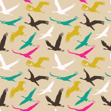 Uçan kuşlar seamless modeli.