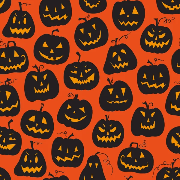 Vector pattern with pumpkins. Halloween holiday, seamless background — Stockový vektor