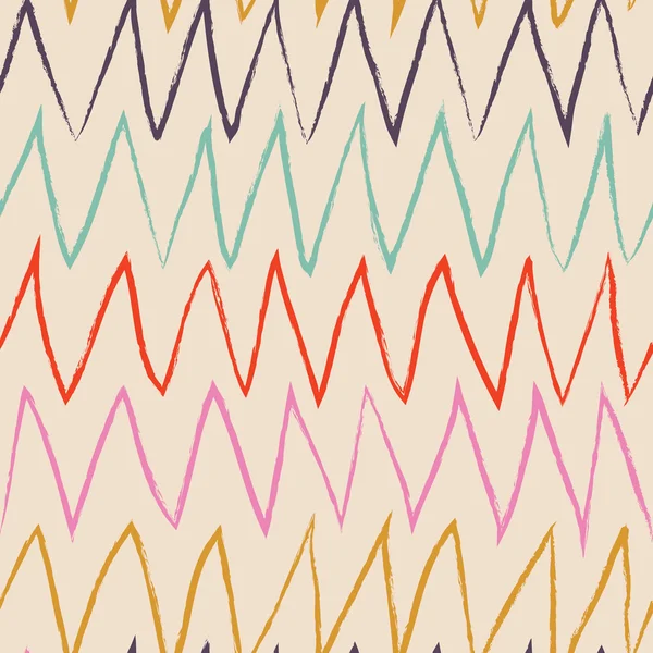 Doodle abstract pattern with zigzag. Pastel backdrop. — Stock Vector